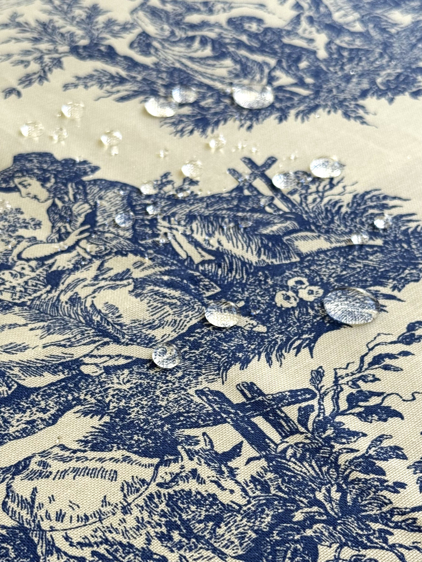 Ранер-доріжка для обіднього столу DUCK водовідштовхуюча Italiano Blue Ecotton модель 25326 Фото