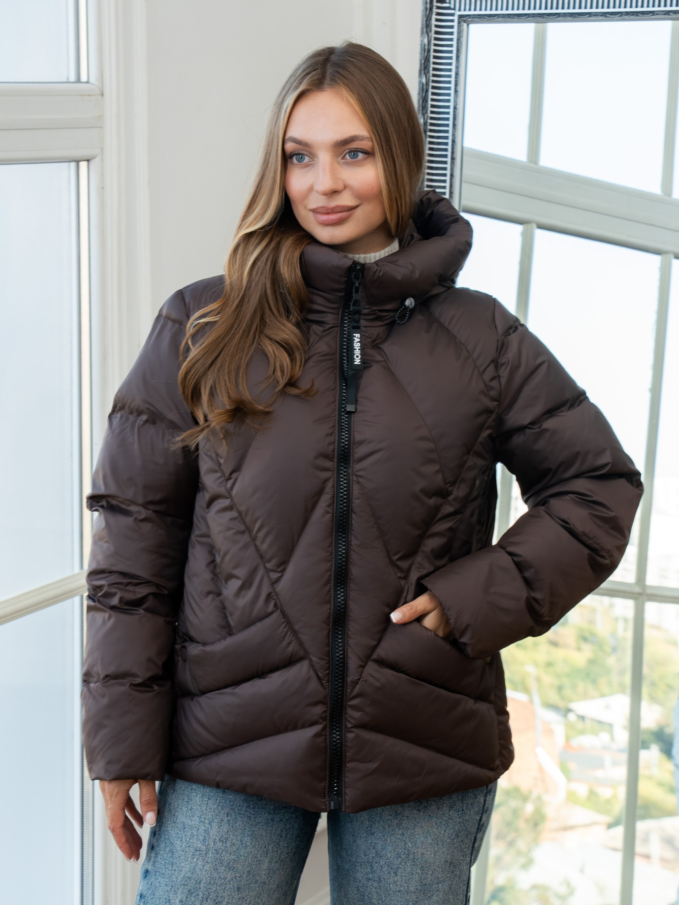 Зимняя куртка UVENTUM модель Kivi-Nova-chocolate Фото