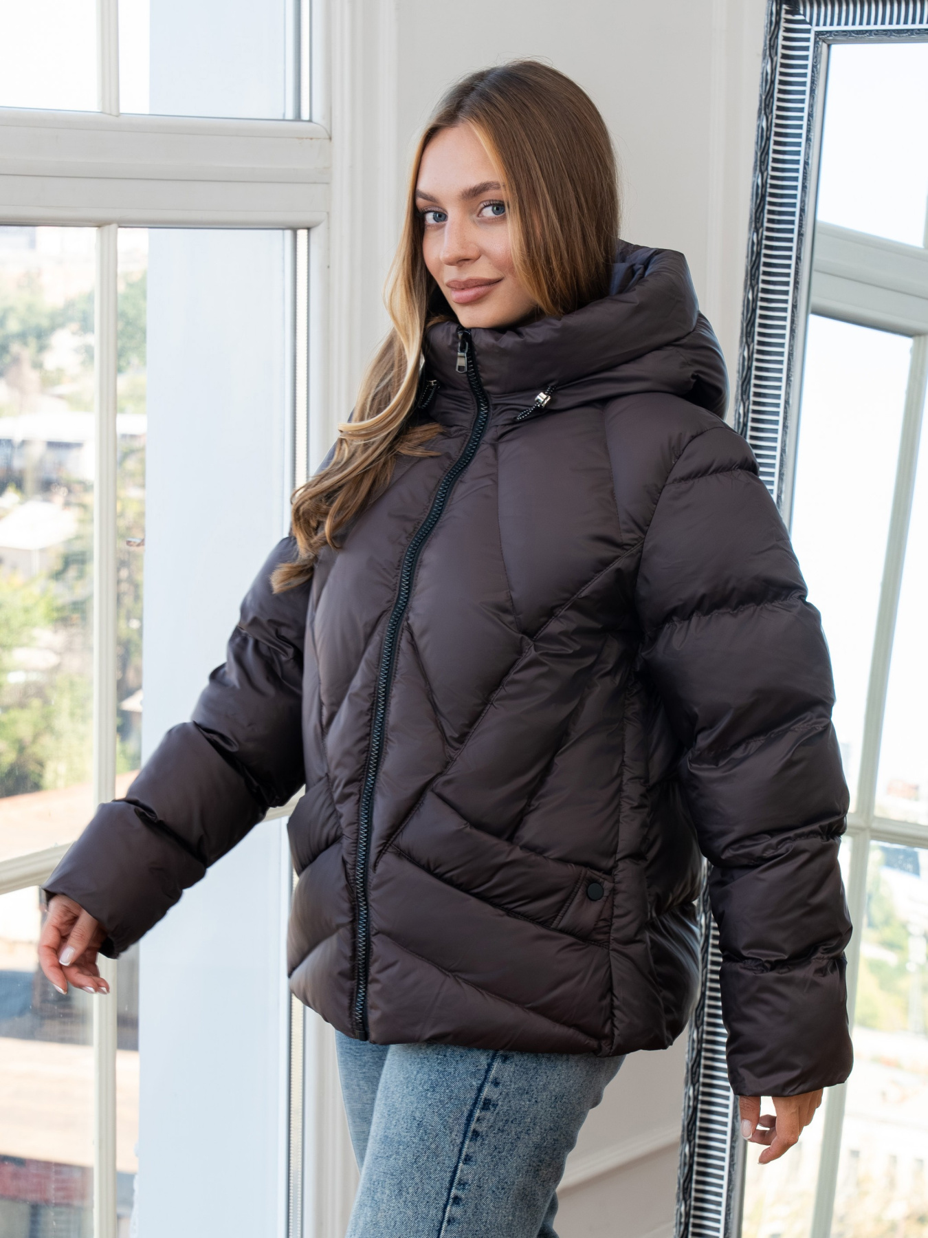 Зимняя куртка UVENTUM модель Kivi-Nova-chocolate Фото