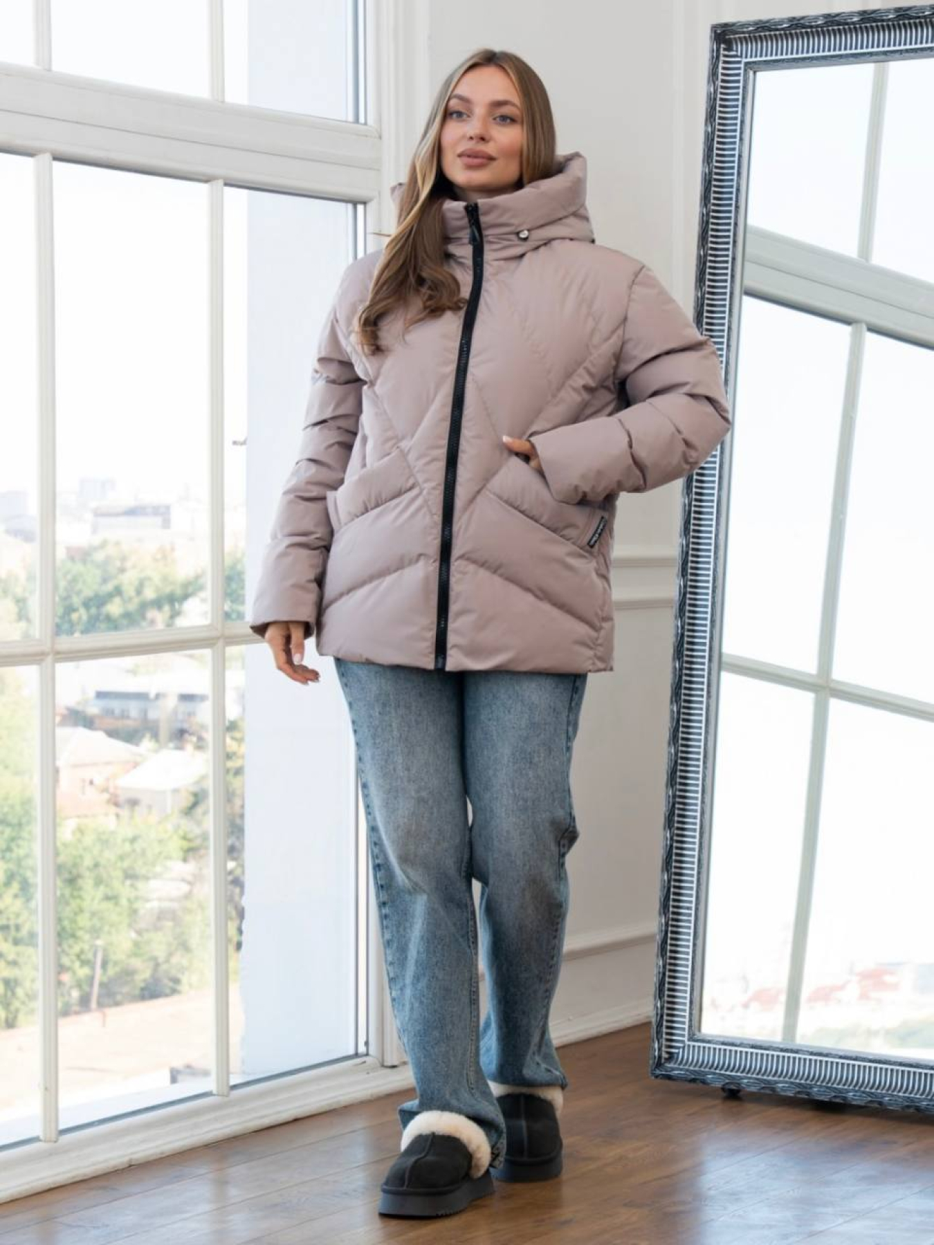 Зимняя куртка UVENTUM модель Kivi-Nova-beige Фото