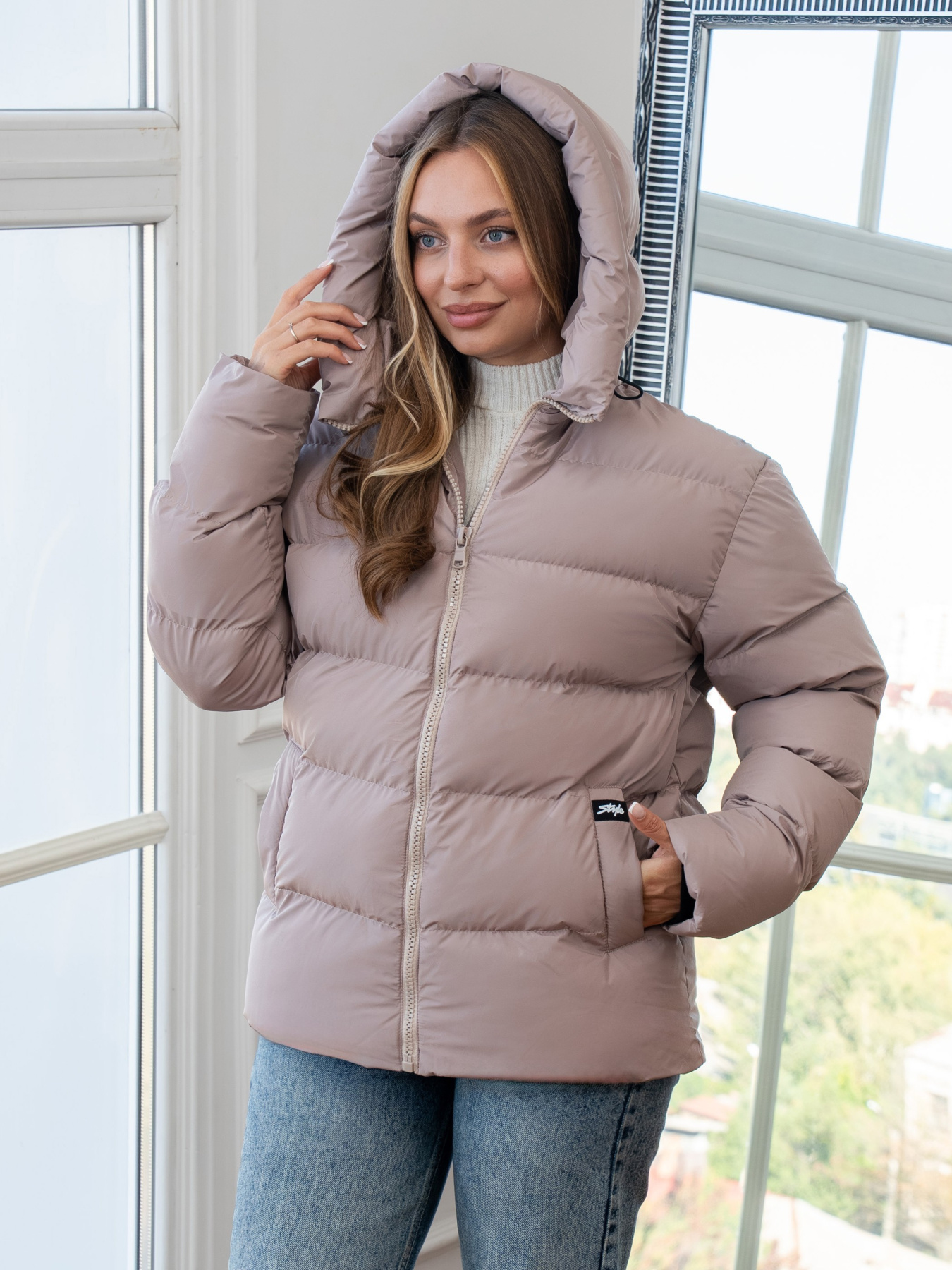 Зимняя куртка UVENTUM модель Oscar-1-beige Фото