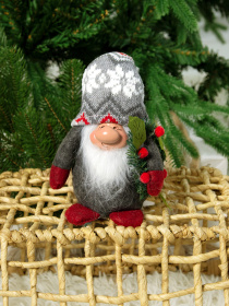 Гном декоративный новогодний MBM HOME модель DH-NY-01 GRAY Фото