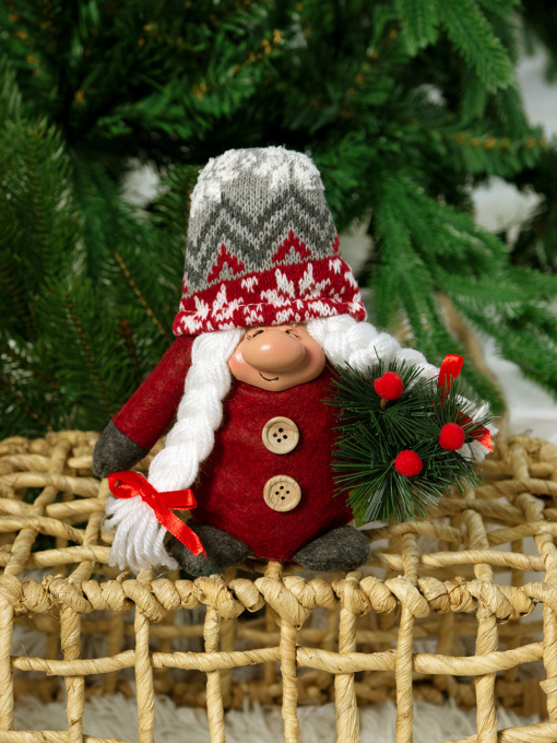 Гном декоративный новогодний MBM HOME модель DH-NY-02 RED Фото
