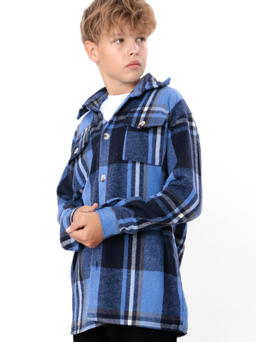 Рубашка повседневная Носи своє модель 6417-114-kltinka-temno-blakitnij Фото