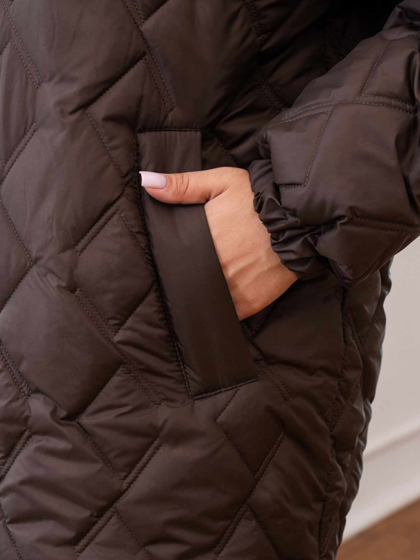 Демисезонная куртка UVENTUM модель 00129-mt-brown Фото