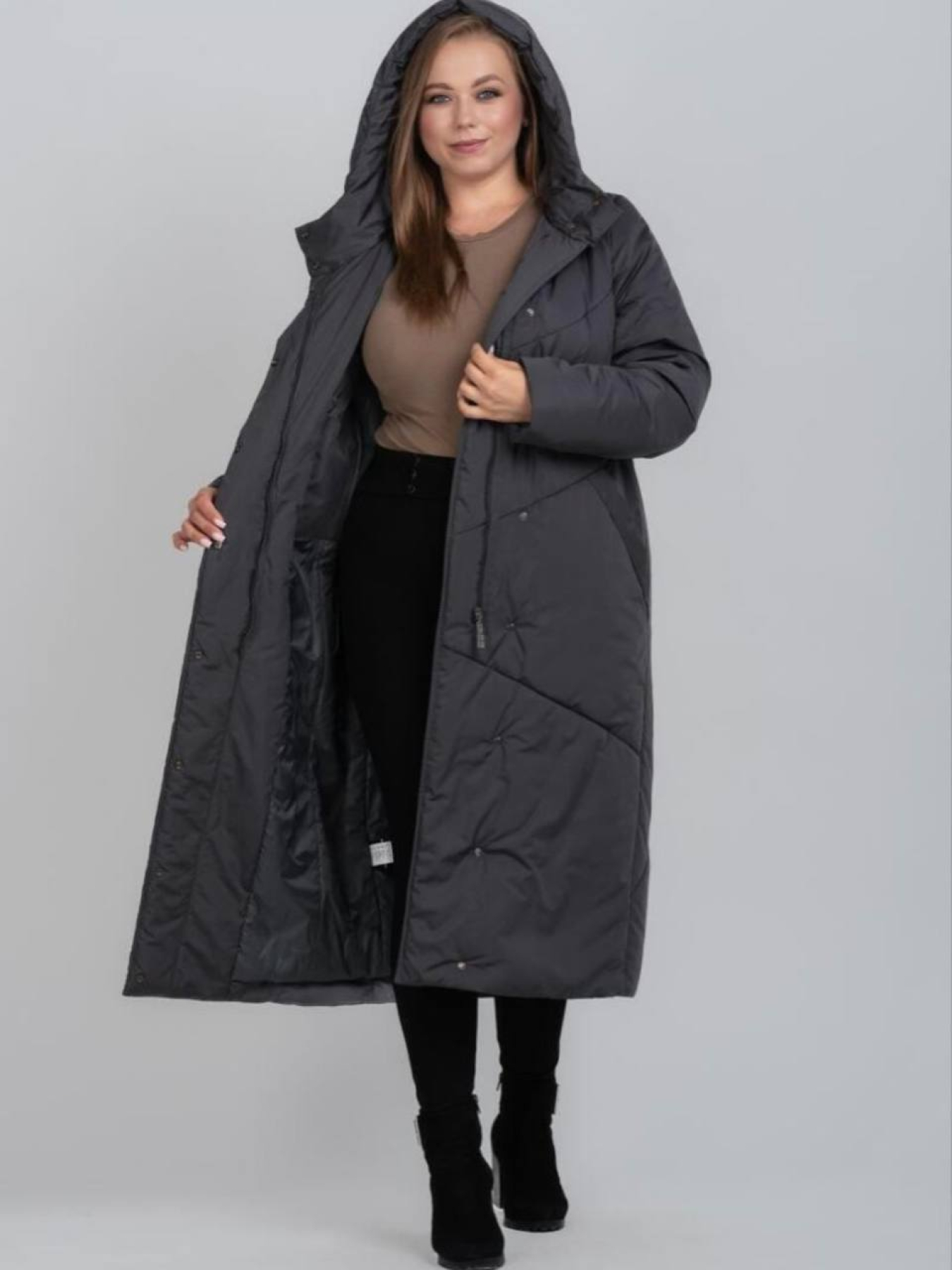 Пальто с утеплителем UVENTUM модель 1068-r-GR Фото