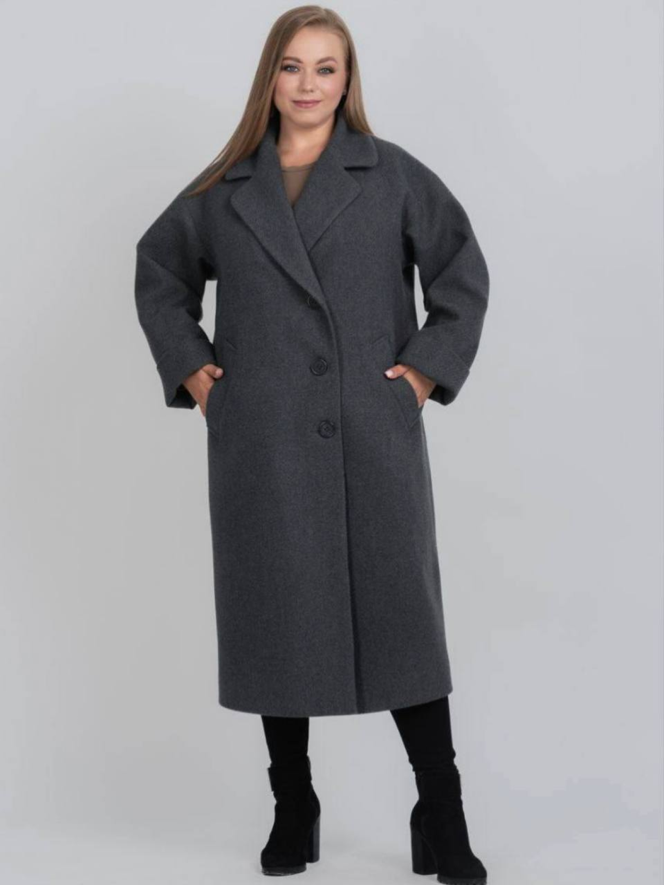 Пальто UVENTUM модель 1147-r-GR Фото
