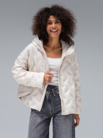 Демисезонная куртка VIVA WEAR модель 6568-milk Фото