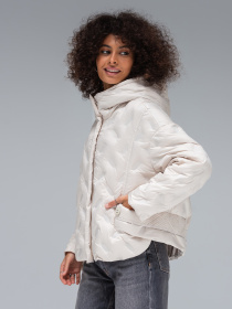 Демисезонная куртка VIVA WEAR модель 6568-milk Фото