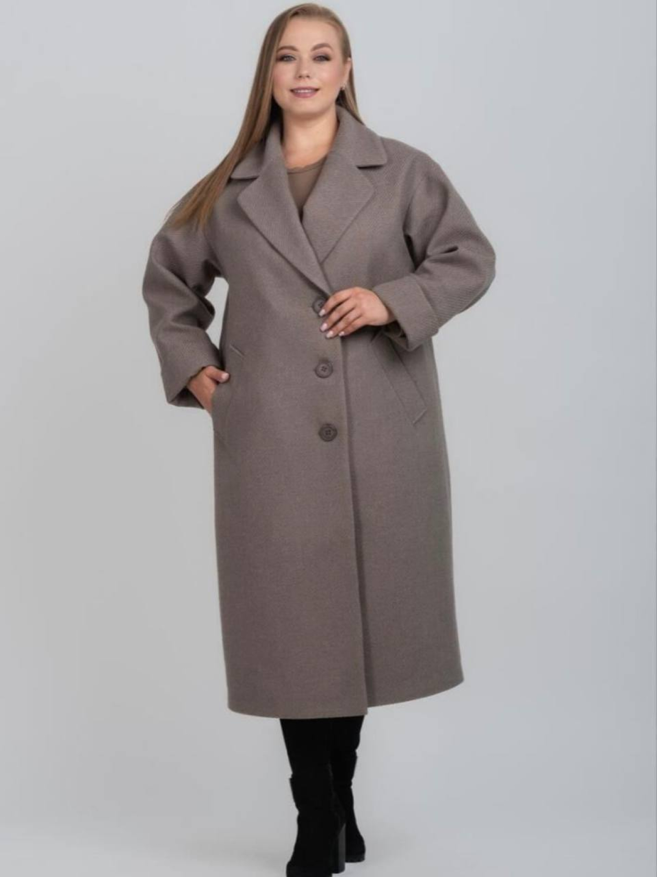 Пальто UVENTUM модель 147-r-BEIGE Фото