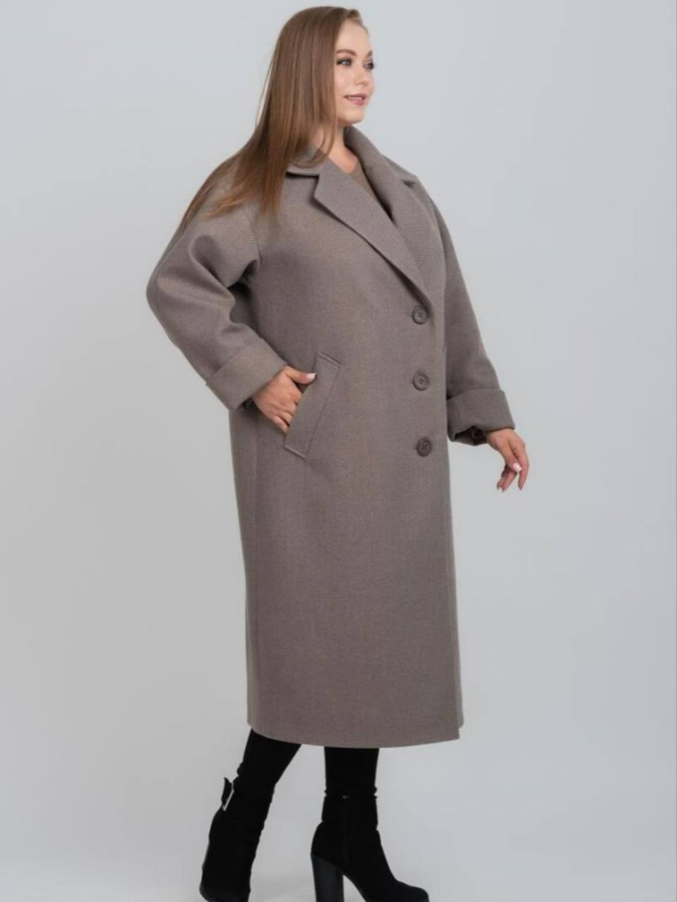 Пальто UVENTUM модель 147-r-BEIGE Фото