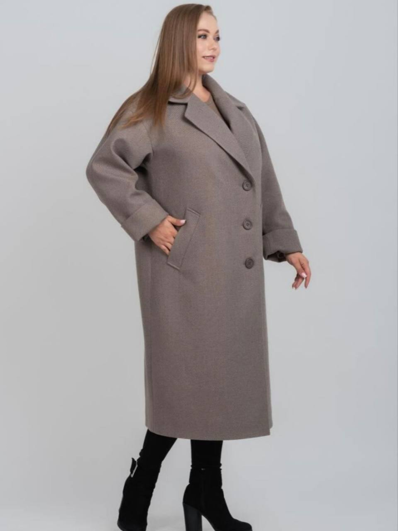 Пальто UVENTUM модель 147-r-BEIGE Фото