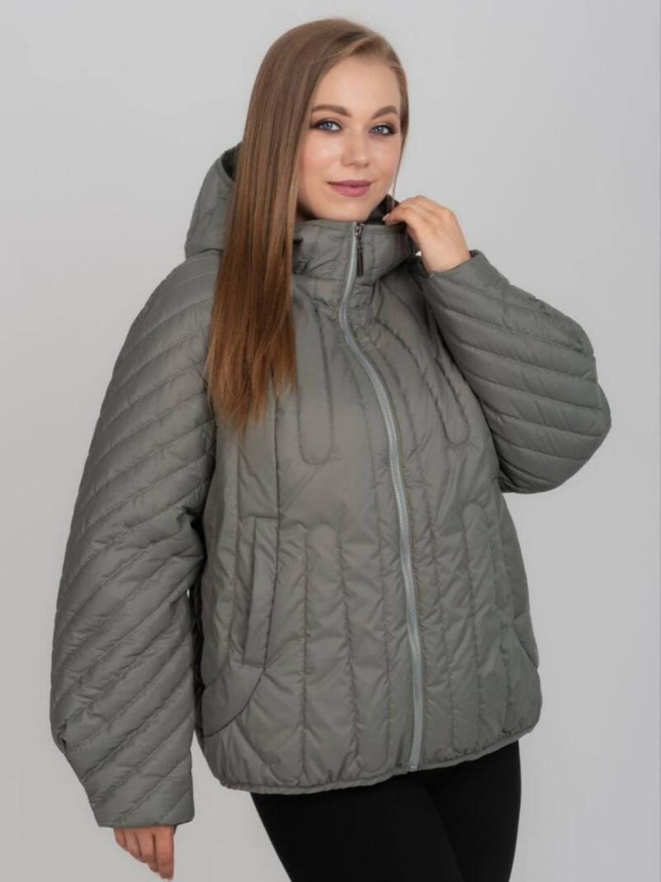 Демисезонная куртка City Fashion Classic модель 1103-OLIV Фото