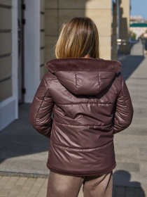 Зимняя куртка MilaNova модель Куртка К-349 шоколад Зимняя куртка MilaNova модель Куртка К-349 шоколад Фото