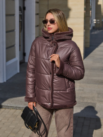 Зимняя куртка MilaNova модель Куртка К-349 шоколад Зимняя куртка MilaNova модель Куртка К-349 шоколад Фото