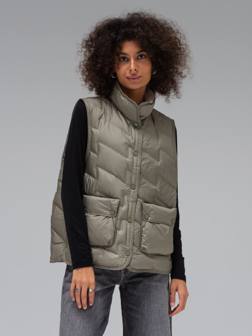 Утепленный жилет VIVA WEAR модель 8899-oliva Фото