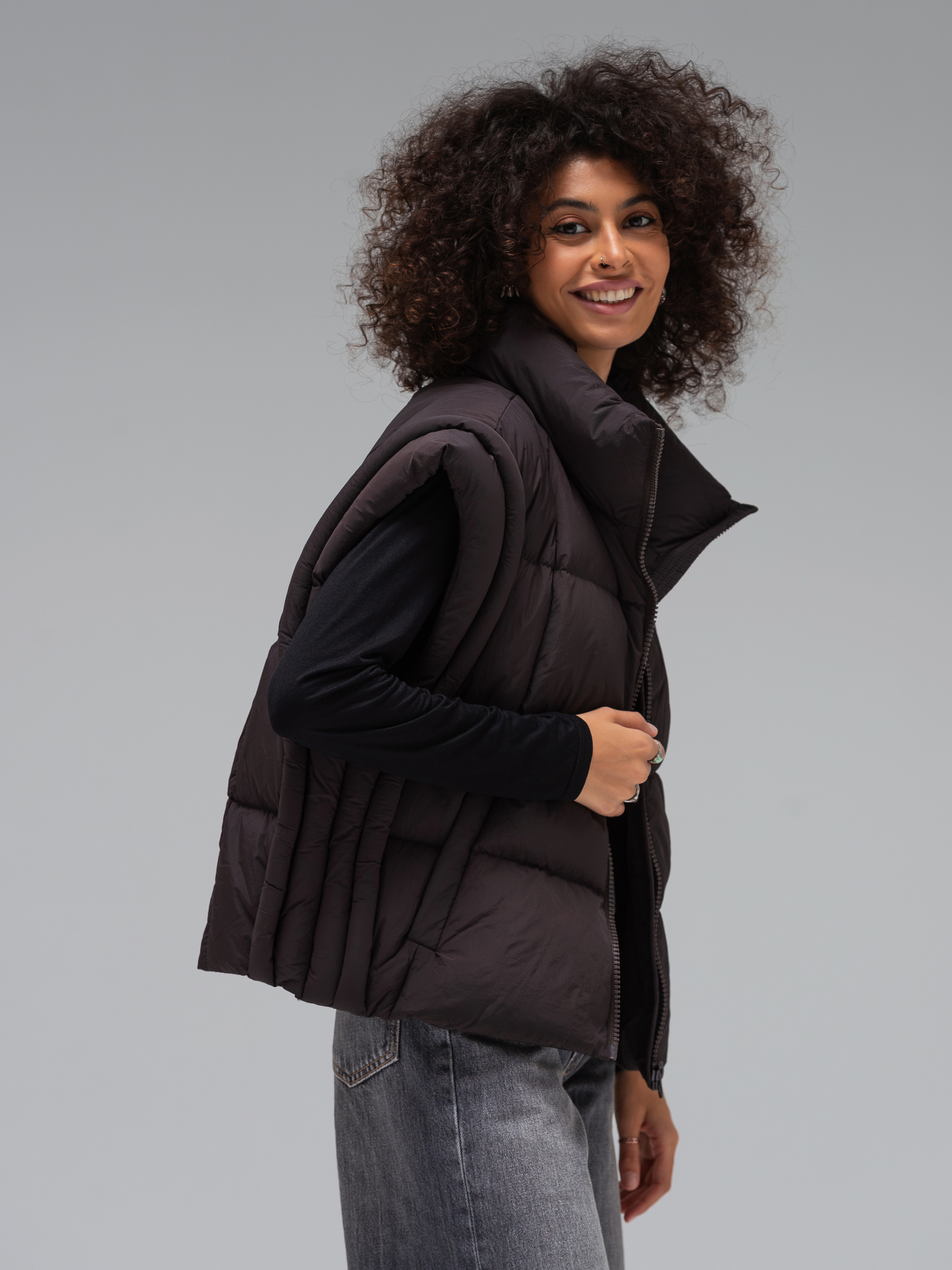 Жилет с утеплителем VIVA WEAR модель 6829-brown Фото