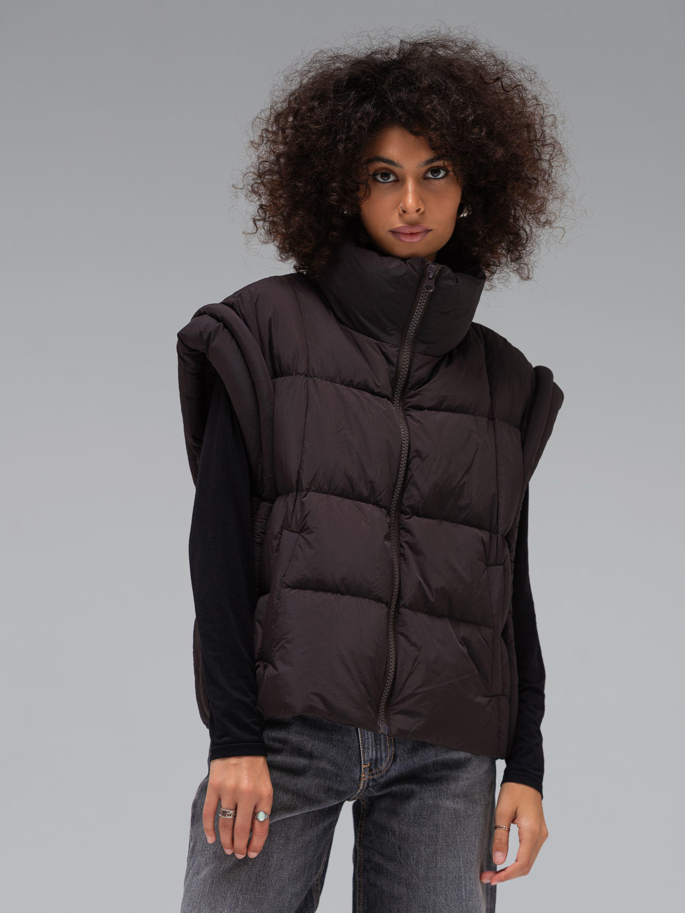 Утепленный жилет VIVA WEAR модель 6829-brown Фото