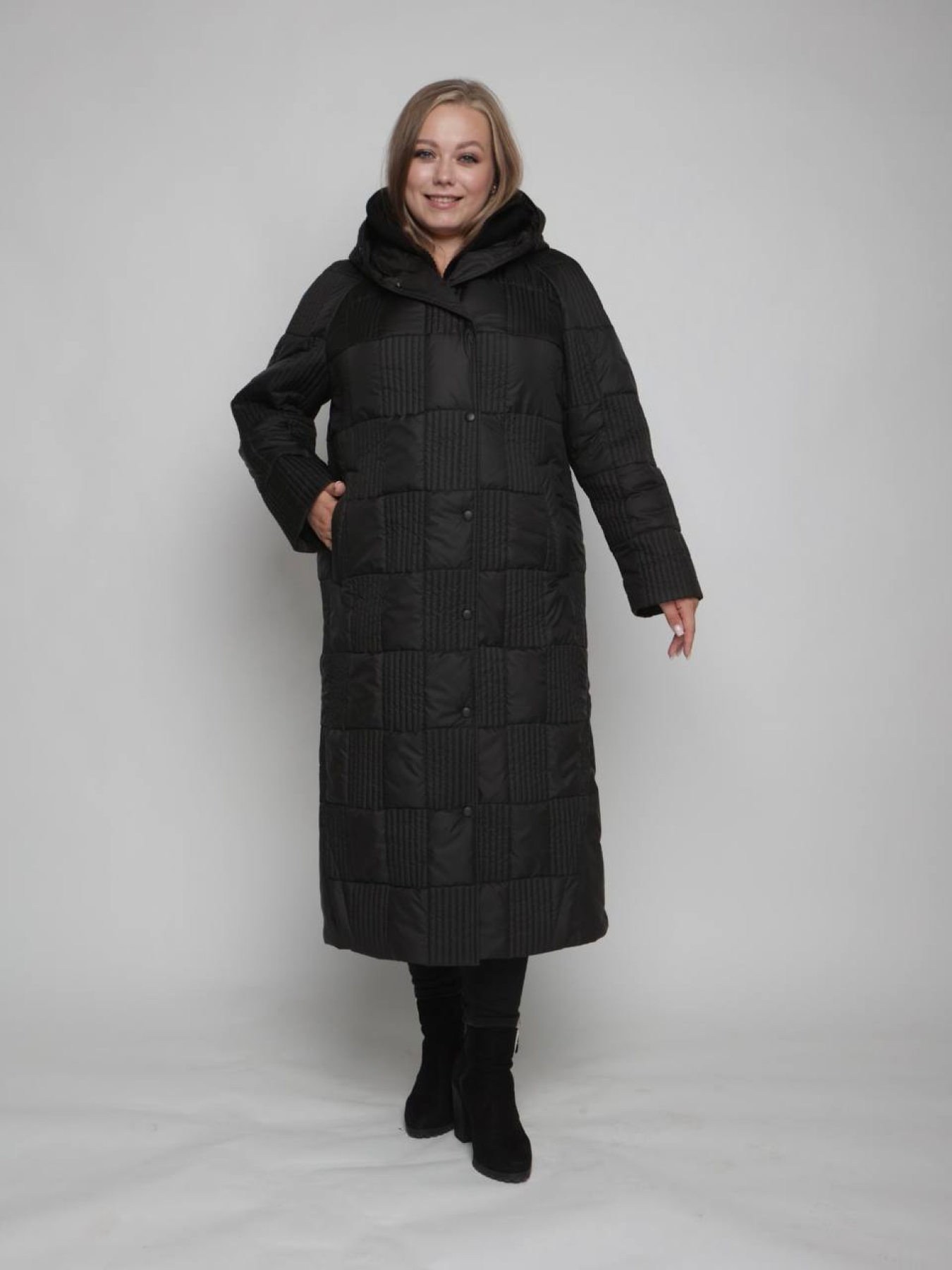 Пальто з утеплювачем UVENTUM модель 1069-r-BLC Фото