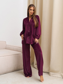 Пижама ISSA Plus модель 14324A_темно_бордовый Фото