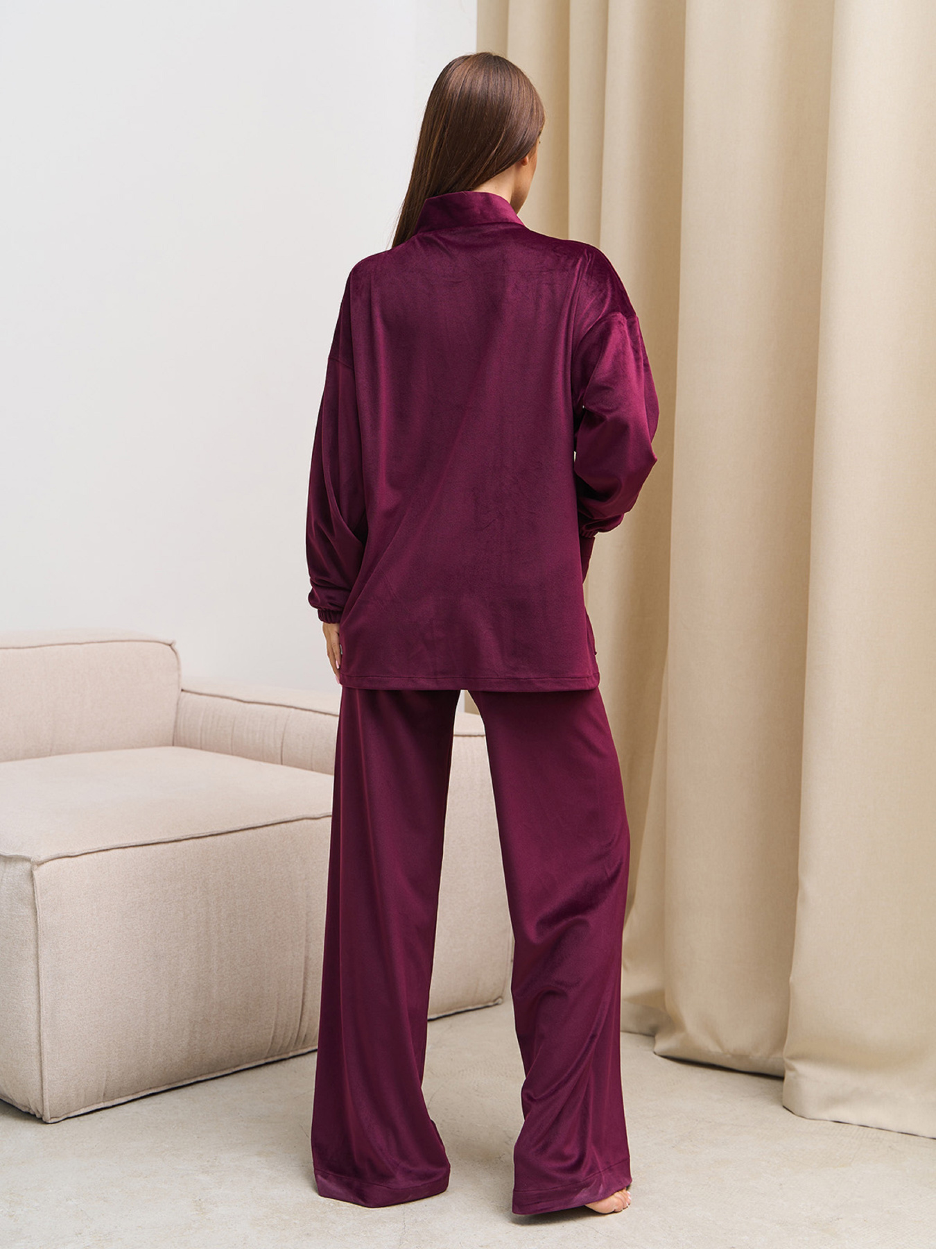 Пижама ISSA Plus модель 14324A_темно_бордовый Пижама ISSA Plus модель 14324A_темно_бордовый Фото
