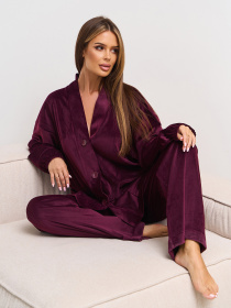 Пижама ISSA Plus модель 14324A_темно_бордовый Пижама ISSA Plus модель 14324A_темно_бордовый Фото