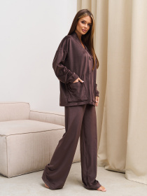 Пижама ISSA Plus модель 14324A_темно_коричневый Фото