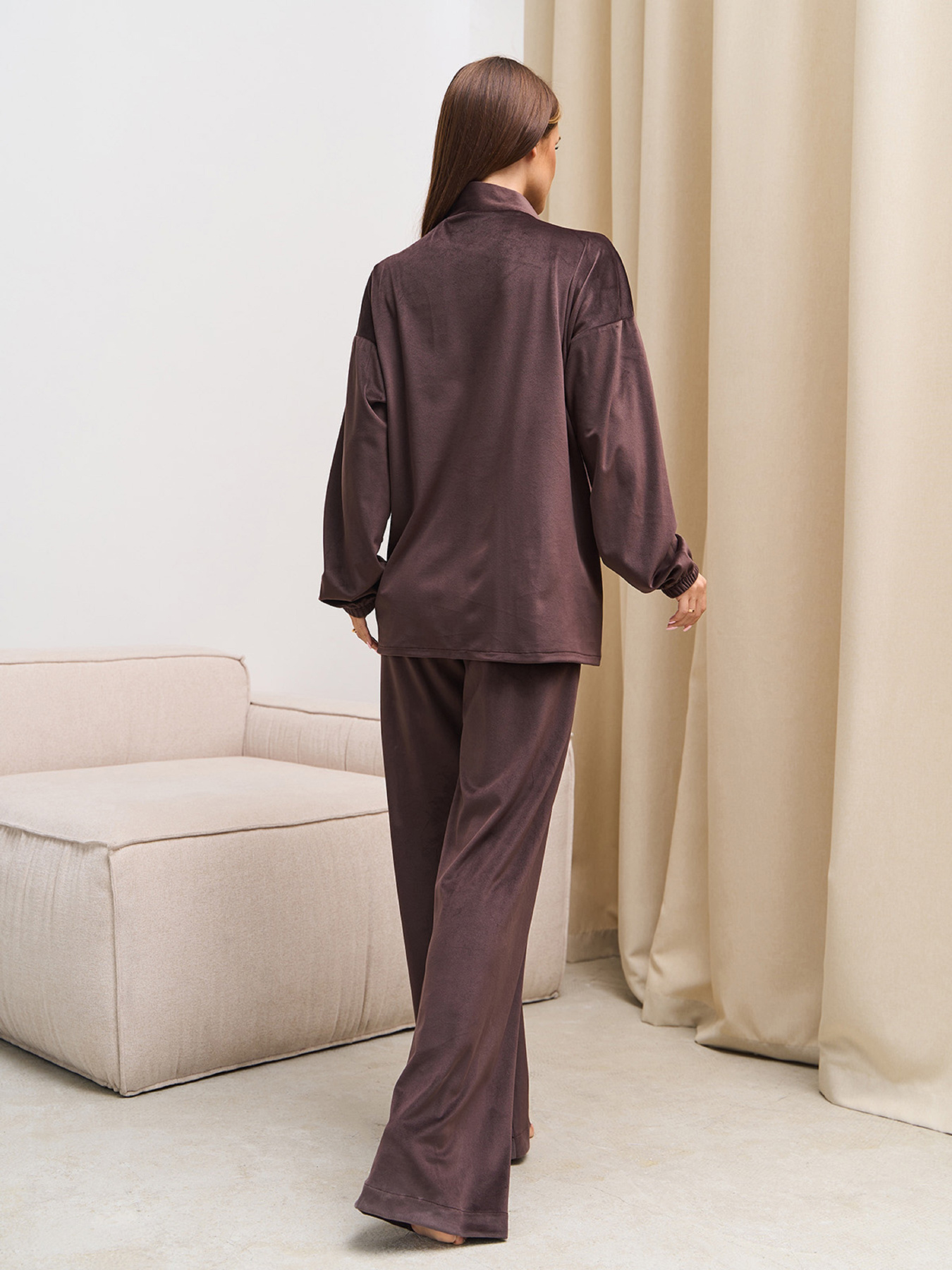 Пижама ISSA Plus модель 14324A_темно_коричневый Пижама ISSA Plus модель 14324A_темно_коричневый Фото