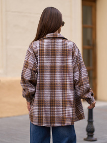 Рубашка ISSA Plus модель 15315_коричневый Фото