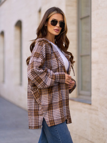 Рубашка ISSA Plus модель 15317_коричневый Фото