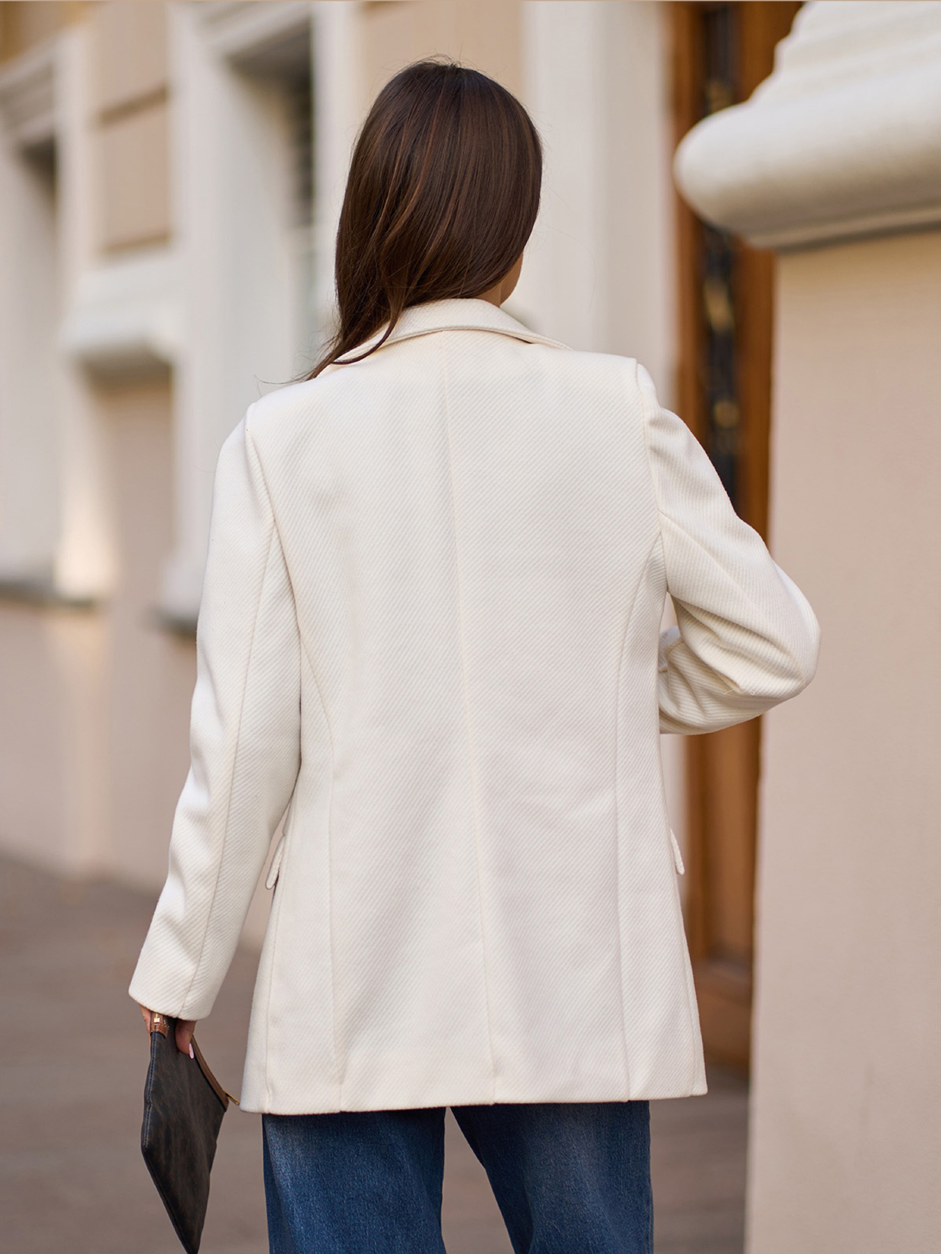 Кардиган ISSA Plus модель 15321_молочный Фото