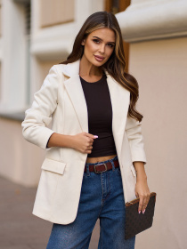 Кардиган ISSA Plus модель 15321_молочный Фото