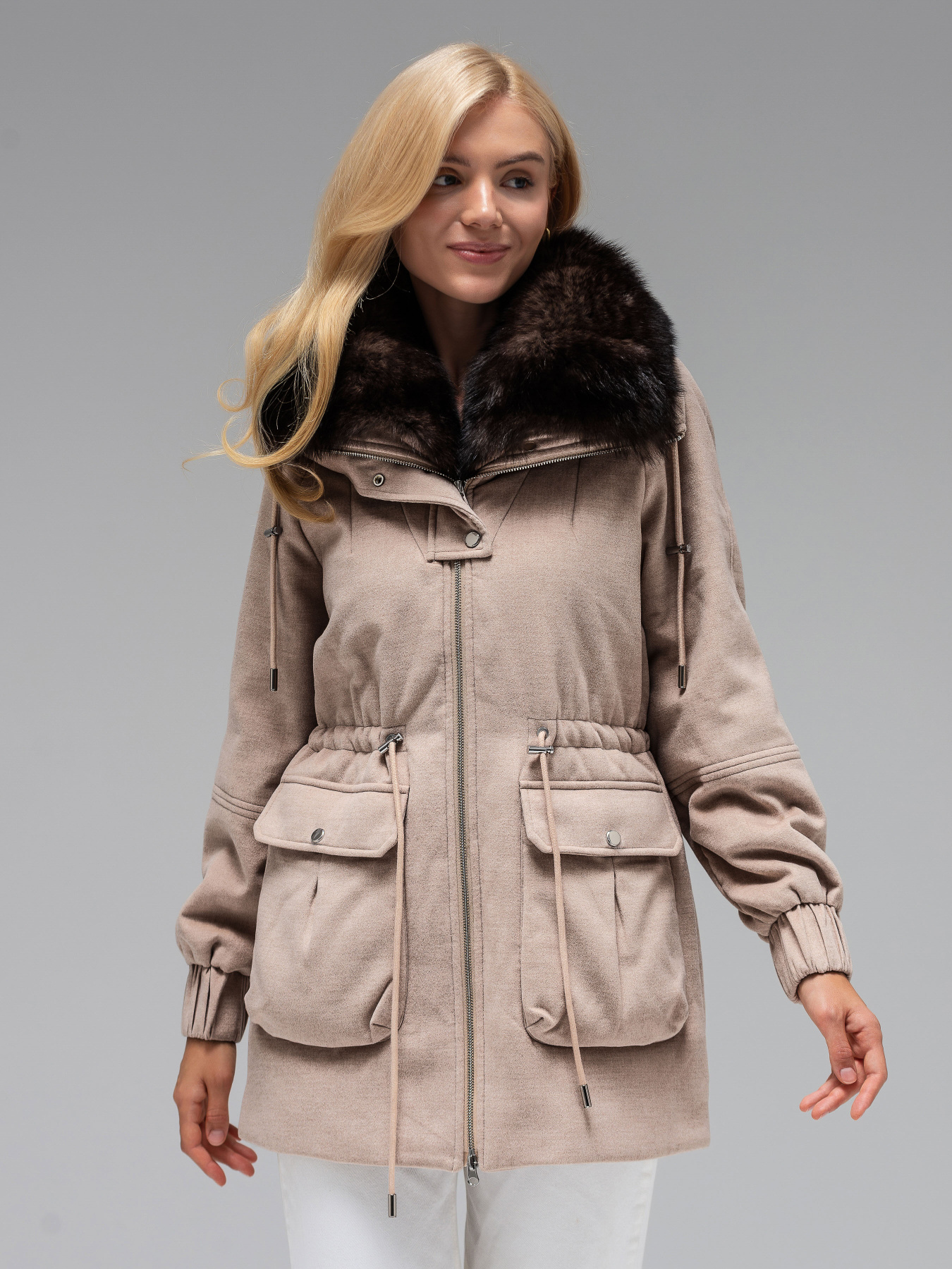 Парка VIVA WEAR модель 35520-beigeparka Фото