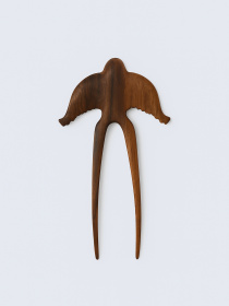 Дерев’яна шпилька для волосся «Ластівка» GNIZDO модель WHPS Фото