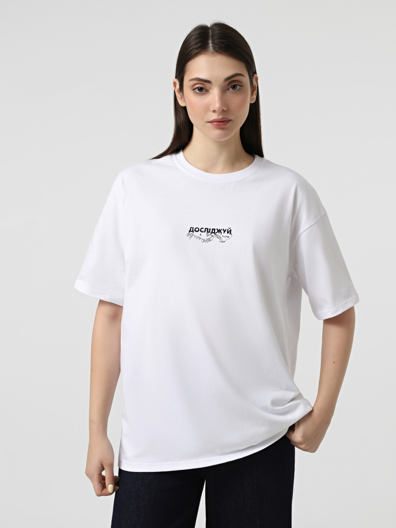 Футболка Bezlad Вовк модель futbolka-doslidzhuy-vovk-bila Фото