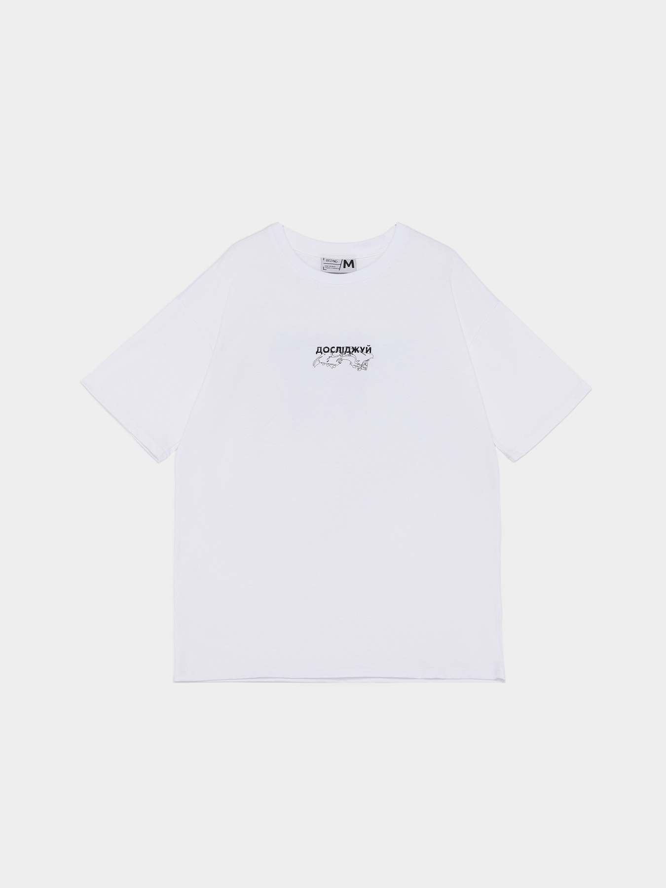 Футболка Bezlad Бурий ведмідь модель futbolka-doslidzhuy-vedmid-bila Фото