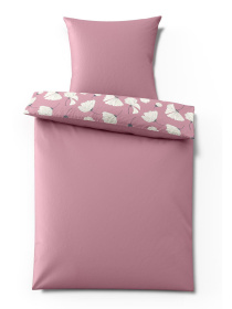 Двухстороннее постельное белье из микрофибры, внимательно-розовое. Tchibo модель T1758652642 Фото