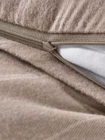 Постельное белье из мягкого хлопка, серо-коричневое в полоску. Tchibo модель T1758652836 Фото