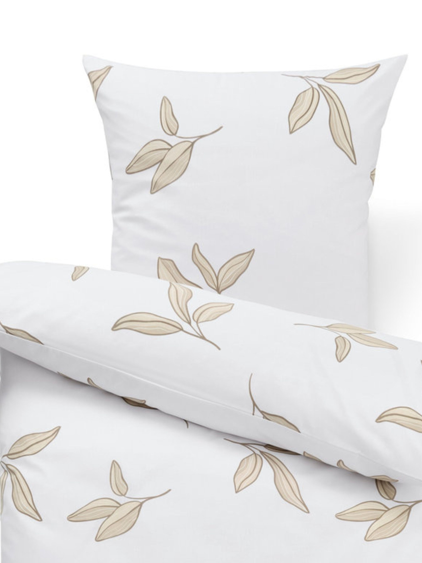 Постельное белье из натурального хлопка, кремовое с узором. Tchibo модель T1758653022 Фото