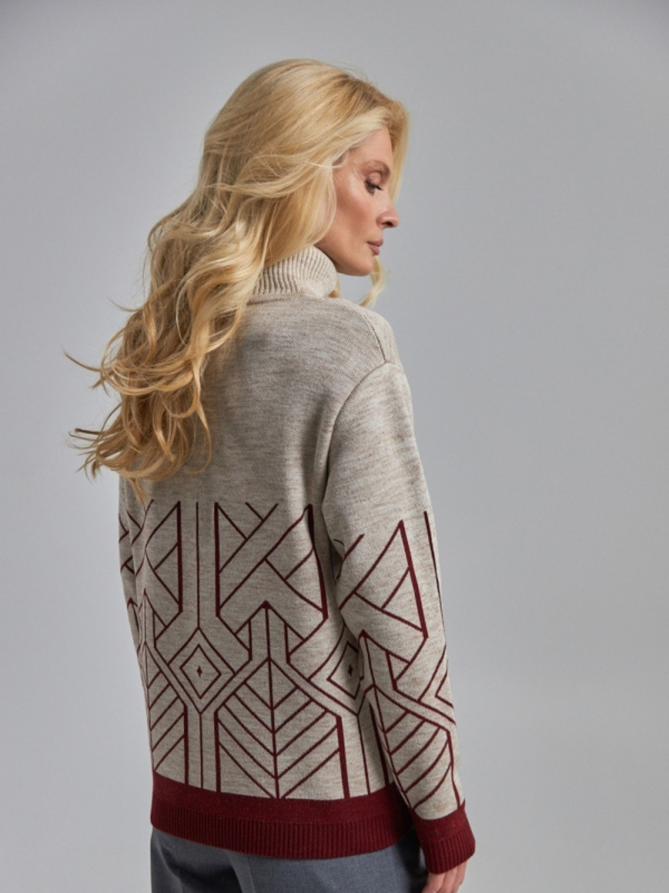 Свитер TrikoBakh модель 2906-lxon-burgund Фото