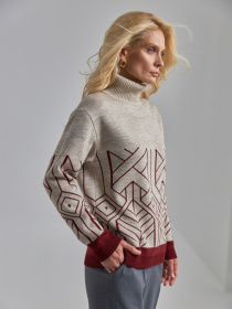 Свитер TrikoBakh модель 2906-lxon-burgund Фото