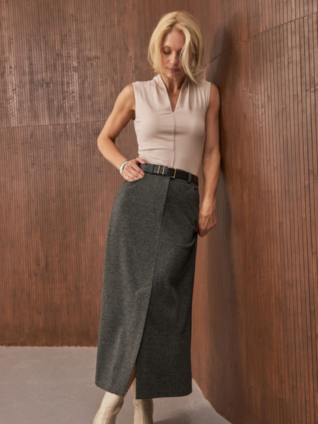 Юбка миди TrikoBakh модель 3080-bazalxt Фото