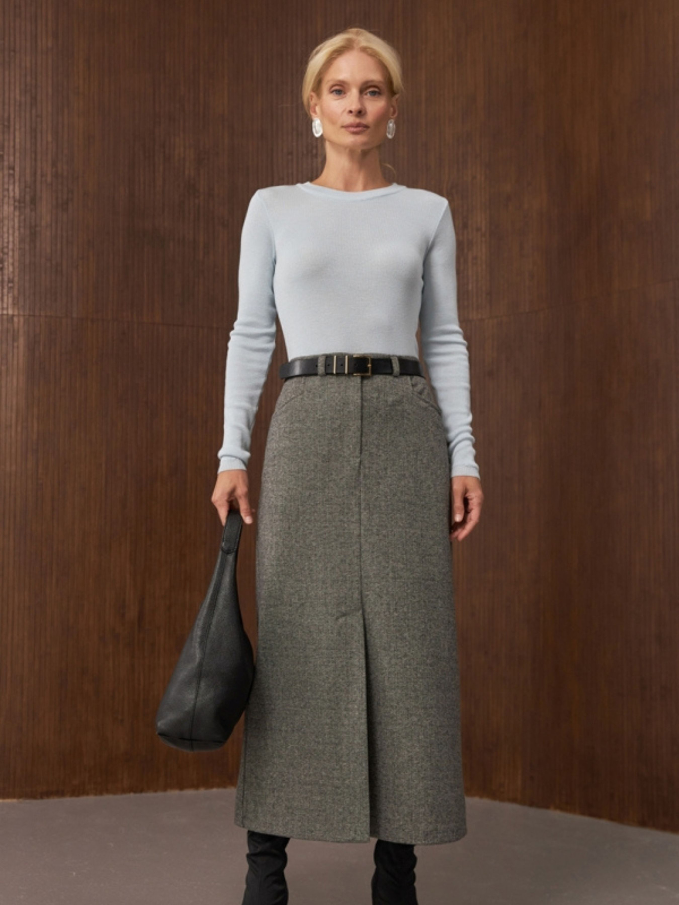 Юбка миди TrikoBakh модель 3080-gravj Фото