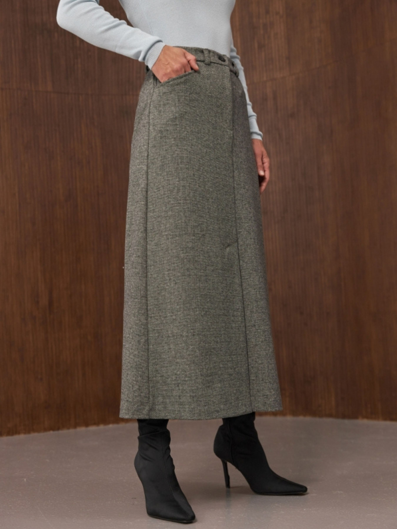 Юбка миди TrikoBakh модель 3080-gravj Юбка миди TrikoBakh модель 3080-gravj Фото