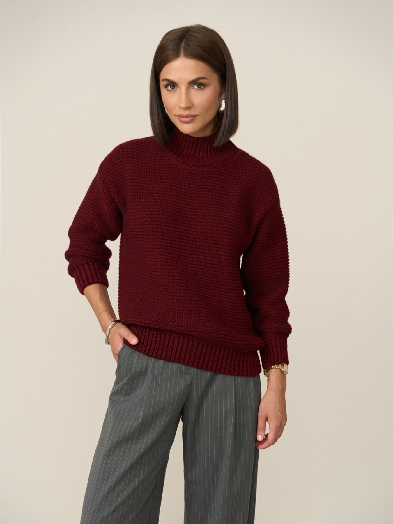 Свитер TrikoBakh модель 2881-burgund Фото