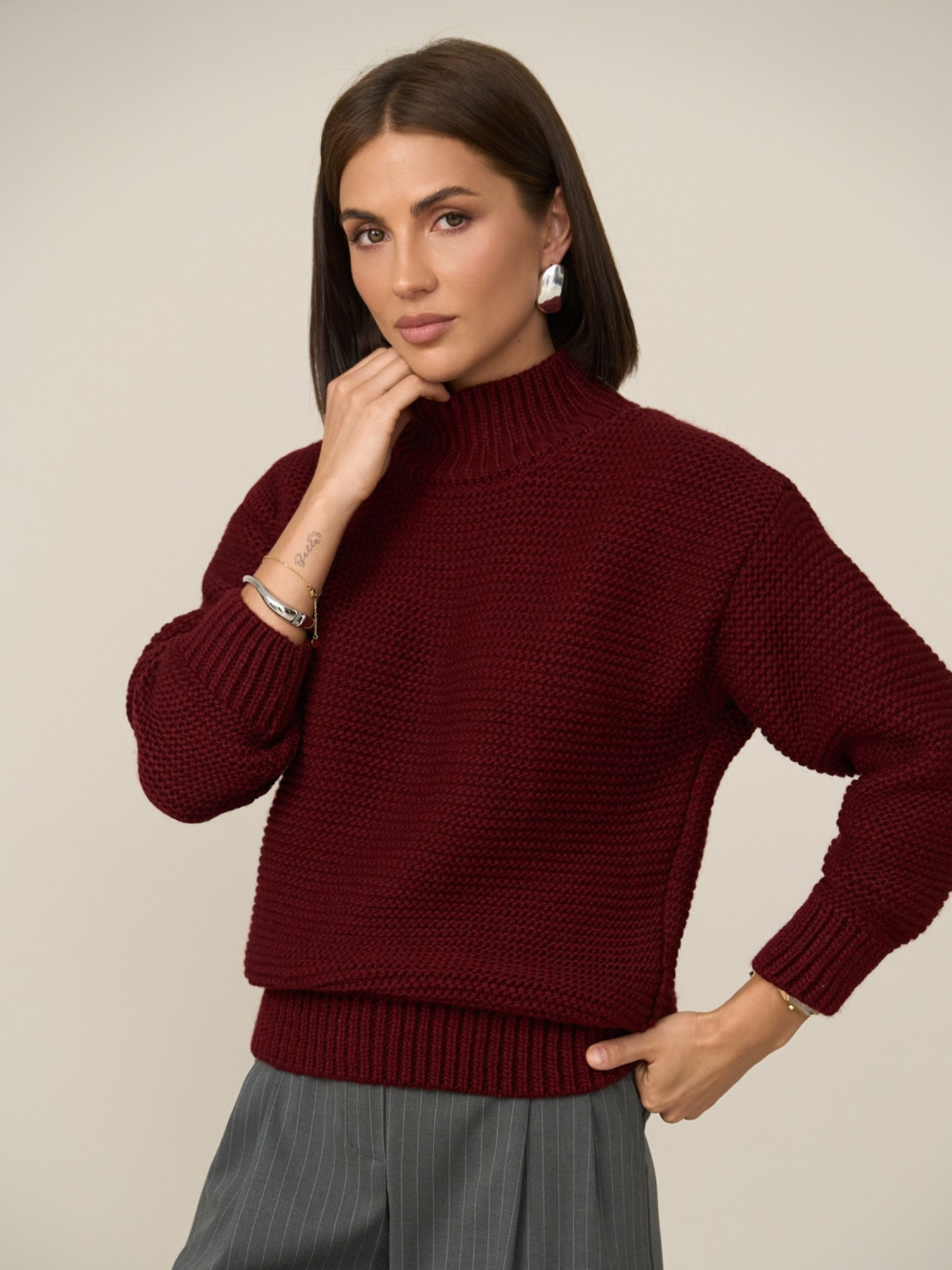 Свитер TrikoBakh модель 2881-burgund Фото