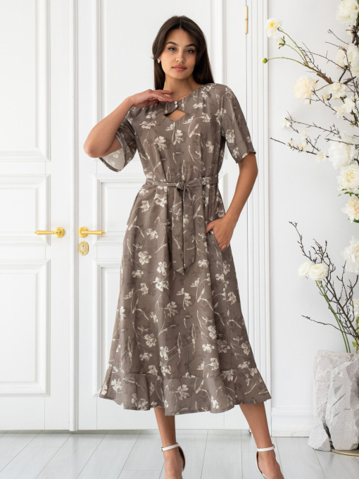 Платье миди RiMari модель 1125-srij-bezh Фото