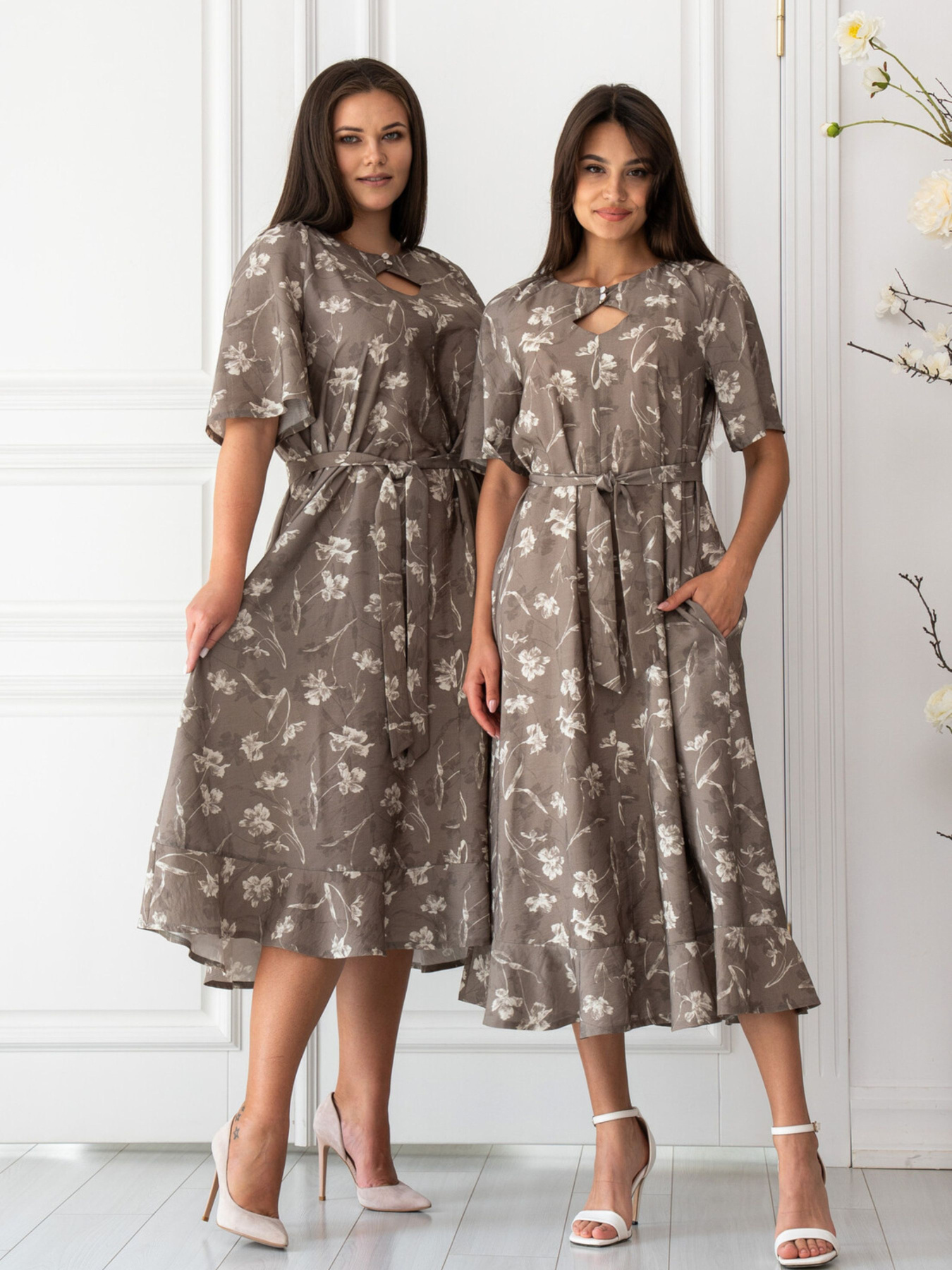 Платье миди RiMari модель 1125-srij-bezh Фото