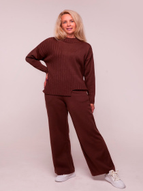 Брюки классические Nita модель bryuki-n2401-25-shokolad-molochnj Фото