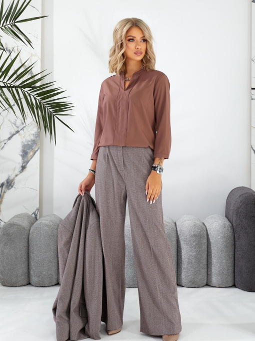 Блуза LadyLike модель ll806110085-korichnevij Фото